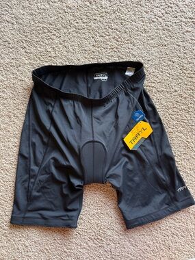 TRAYL Men's Black Padded Athletic Cycling Shorts